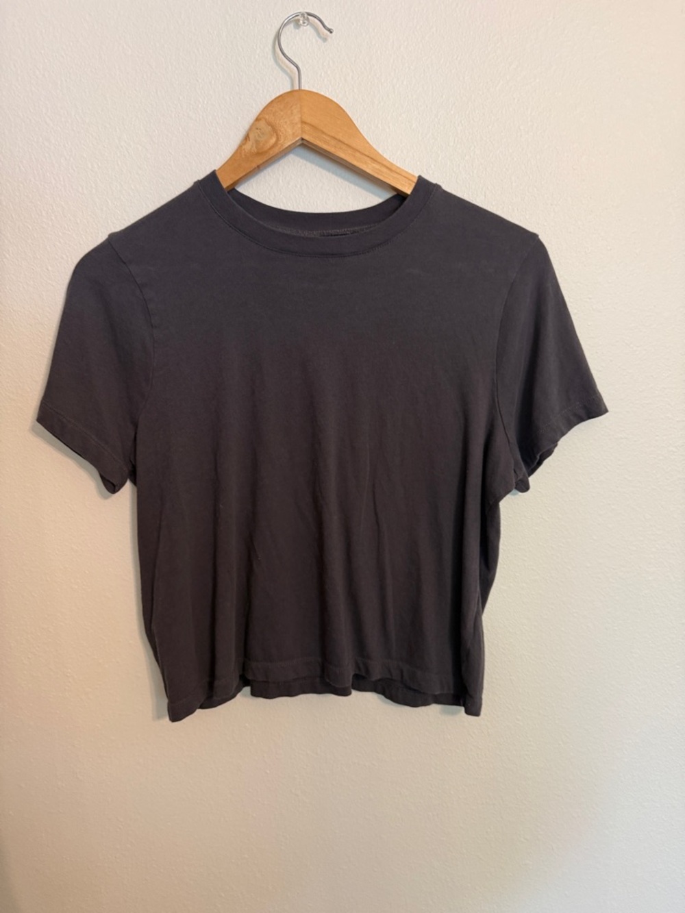 Madewell Black Boxy Short Sleeve Crew Tee